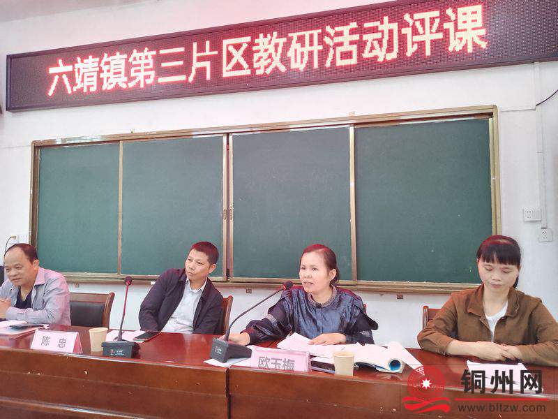 图为镇中心学校数学教研员（持话筒者）正在为本节课教学作点评.jpg