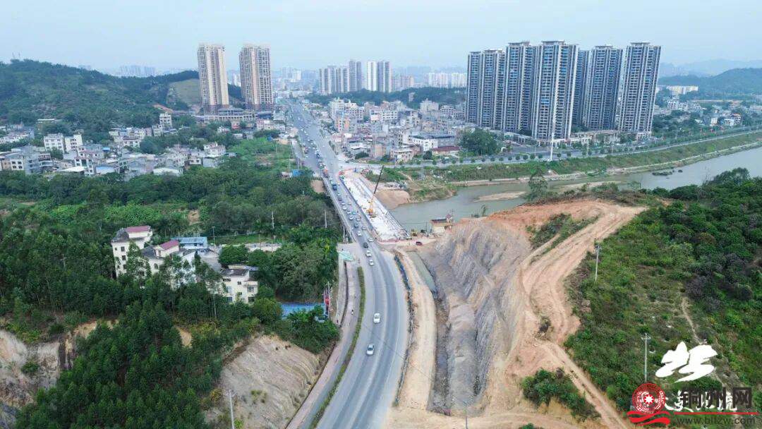 朱砂罗大桥扩建工程进入冲刺阶段，完成工程量近七成